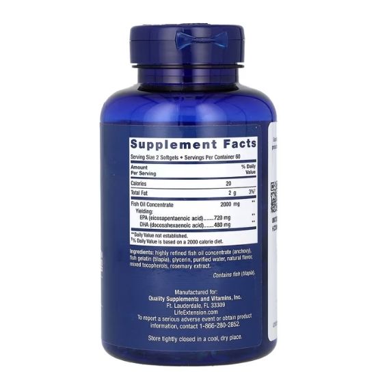 Mega EPA/DHA, 120 softgels, Life Extension - Vitax.ro