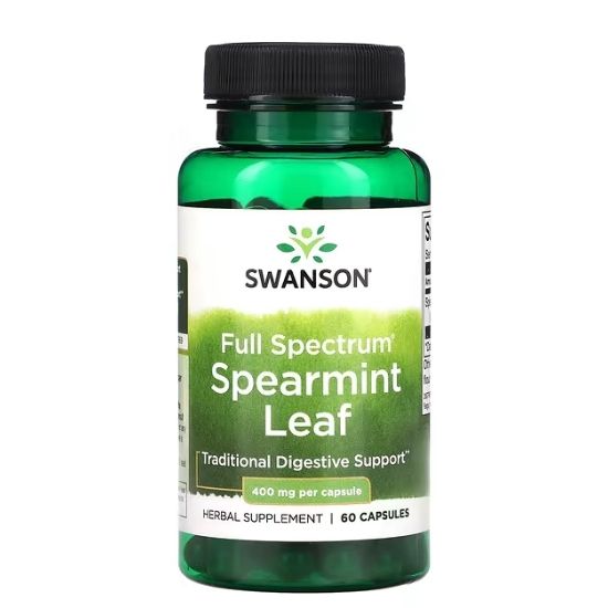 Full Spectrum Spearmint Leaf, 400mg, 60 caps, Swanson - Vitax.ro