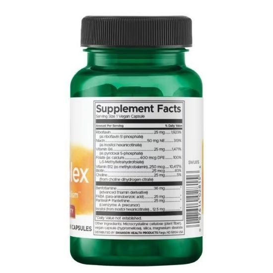 Activated B-Complex, 60 vcaps, Swanson - Vitax.ro