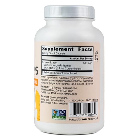 Curcumin 95, 500mg, 120 vcaps, Jarrow Formulas - Vitax.ro