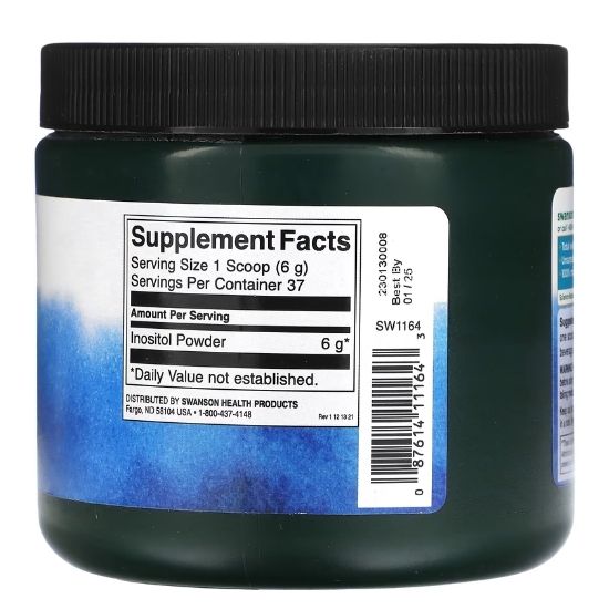 Inositol Powder, 100% Pure, 227g, Swanson - Vitax.ro