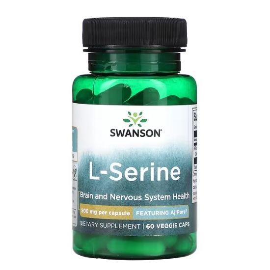 L-Serine, 500mg, 60 vcaps, Swanson - Vitax.ro