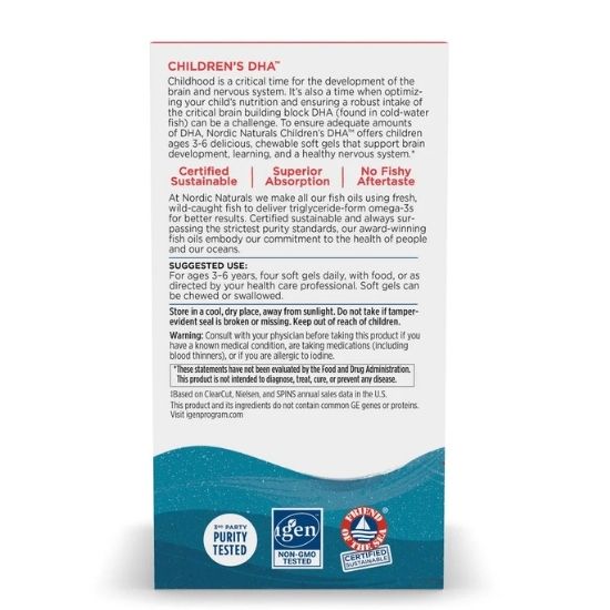 Children's DHA, 250mg, Strawberry, 180 softgels, Nordic Naturals - Vitax.ro