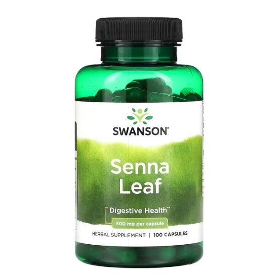 Senna Leaf, 500mg, 100 caps, Swanson - Vitax.ro