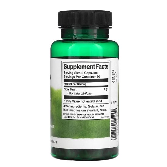 Noni, 500mg, 60 caps, Swanson - Vitax.ro