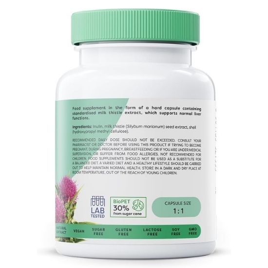 Milk Thistle, Silymarin 100mg, 60 vegan caps, Osavi - Vitax.ro