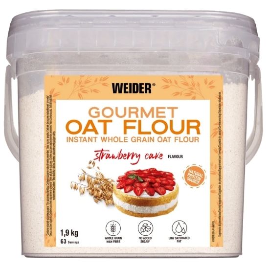 Oat Flour, Strawberry cake, 1,9 kg, Weider