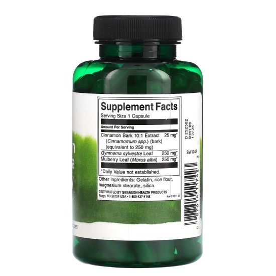 Cinnamon Gymnema Mulberry Complex, 120 caps, Swanson - Vitax.ro