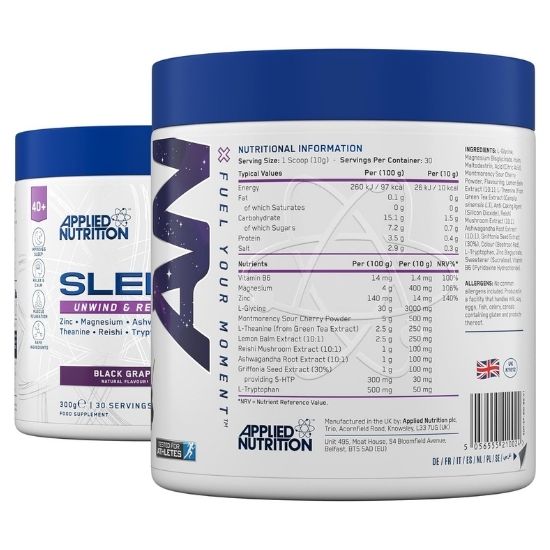 Agewell 40+ Sleep, Black Grape, 300g, Applied Nutrition