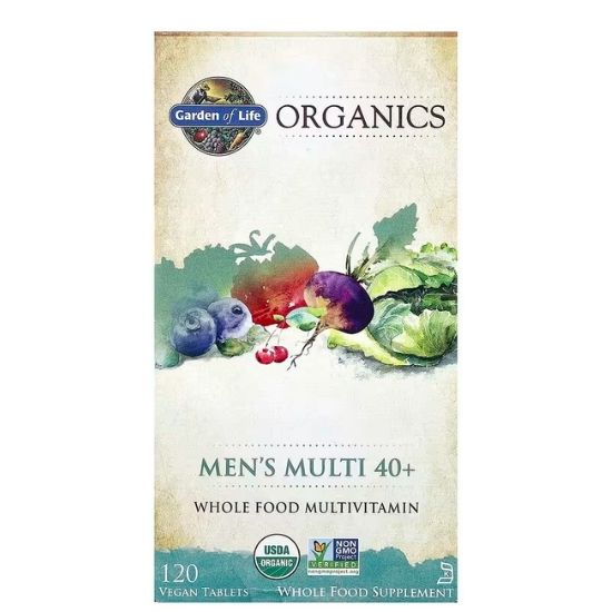 Mykind Organics Men's Multi 40+, 120 vegan tabs, Garden of Life - Vitax.ro