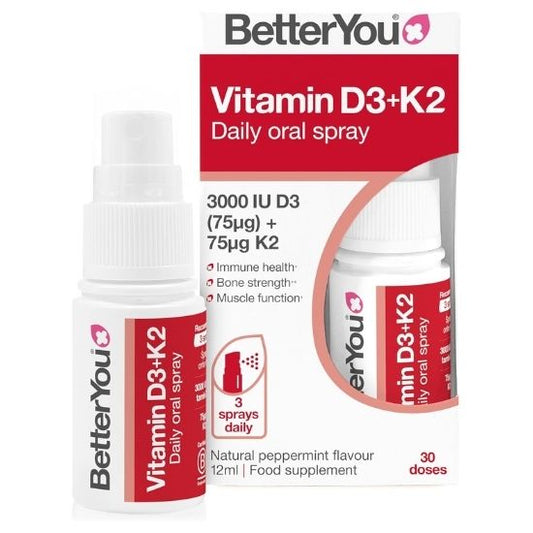 Vitamin D3 + K2 Daily Oral Spray, 12 ml, BetterYou - Vitax.ro