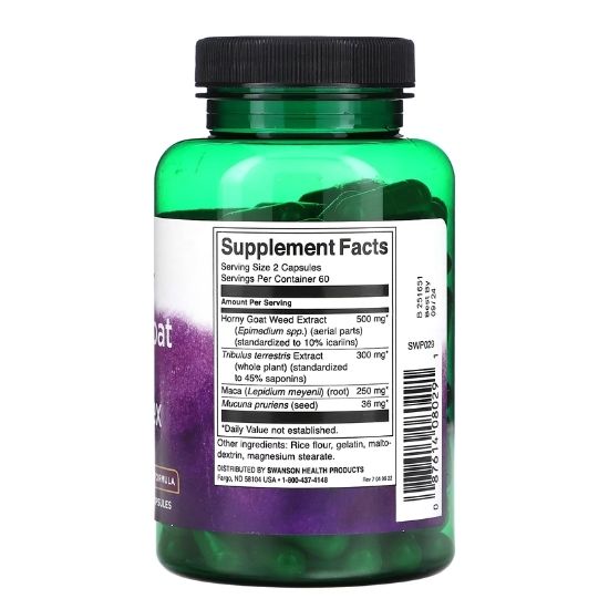 Horny Goat Weed Complex, 120 caps, Swanson - Vitax.ro