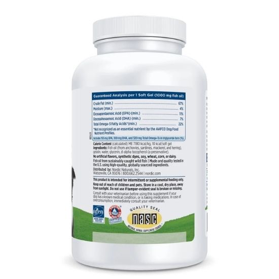 Omega-3 Pet, 180 softgels, Nordic Naturals - Vitax.ro