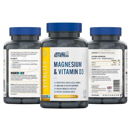 Magnesium & Vitamin D3, 60 vcaps, Applied Nutrition