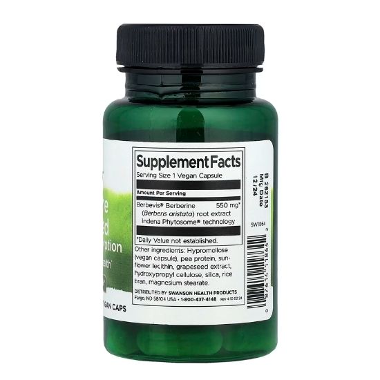 Berberine Advanced Enhanced Absorption, 30 vcaps, Swanson - Vitax.ro