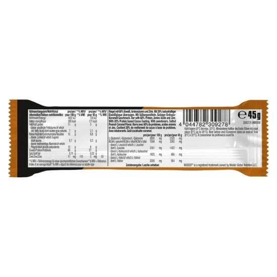 60% Protein Bar, Salted Peanut-Caramel, 45 g, Weider