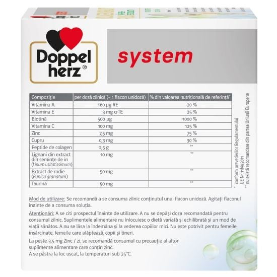 Kollagen System Beauty Plus, 30 flacoane, Doppelherz - Vitax.ro