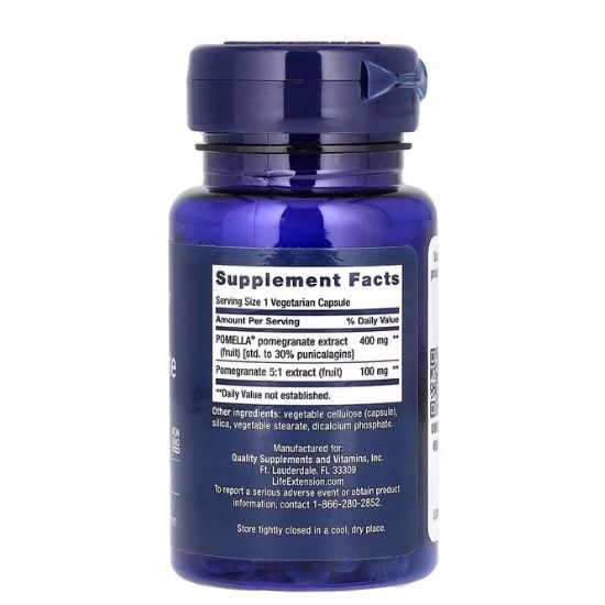 Pomegranate Fruit Extract, 30 vcaps, Life Extension - Vitax.ro