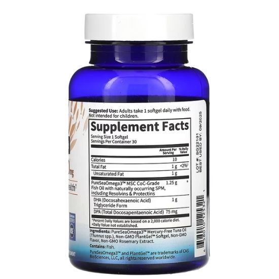 Dr. Formulated DHA, 1000mg (Citrus), 30 softgels, Garden of Life - Vitax.ro