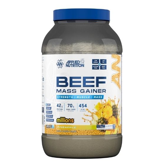 Beef Mass Gainer, Millions Pineapple, 3130g, Applied Nutrition - Vitax.ro