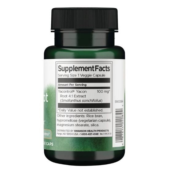 Yacon Root Extract, 100mg, 90 vcaps, Swanson - Vitax.ro