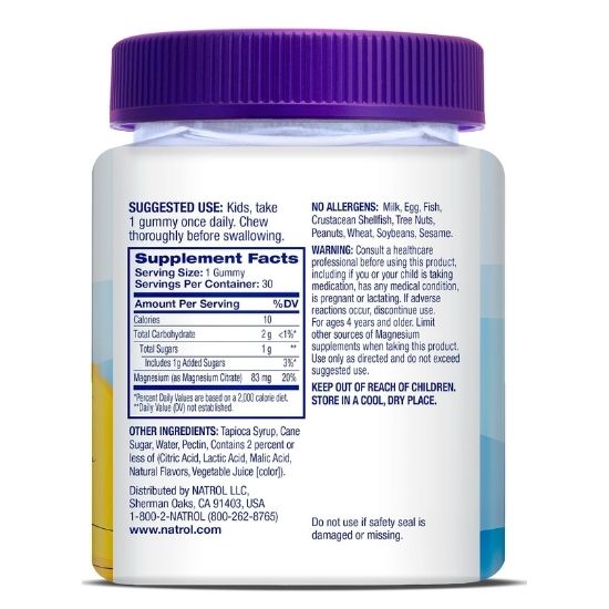 Kids Magnesium Gummies, 30 gummies, Natrol
