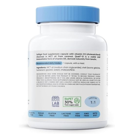 Vitamin D3, 4000IU, 60 softgels, Osavi - Vitax.ro