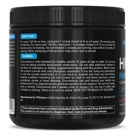 High Volume (US), Raspberry Lemonade, 270g, PEScience