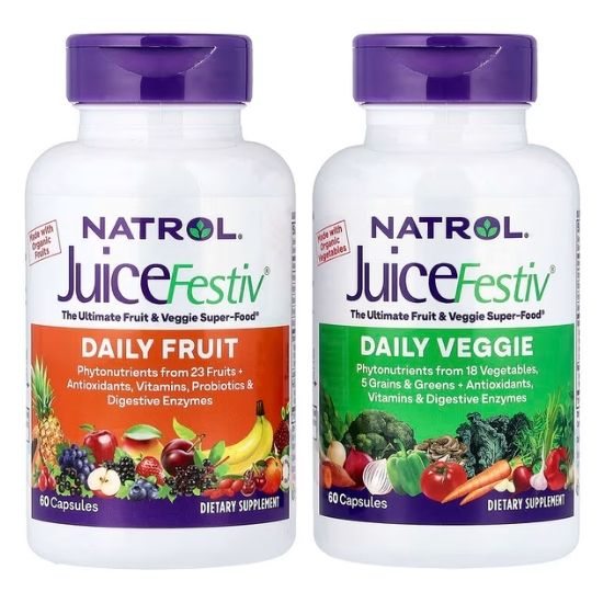 JuiceFestiv, Daily Fruits & Veggie, 60 + 60 caps, Natrol