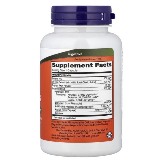 Super Enzymes, 90 caps, NOW Foods - Vitax.ro