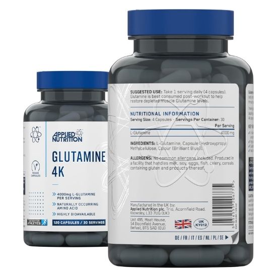 Glutamine 4K, 120 caps, Applied Nutrition