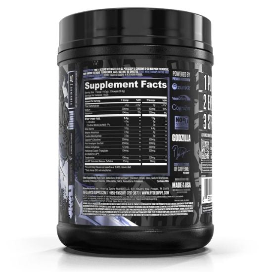 Godzilla Pre-Workout, Blue Raspberry, 772g, RYSE