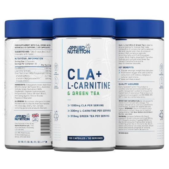 CLA + L-Carnitine & Green Tea, 100 caps, Applied Nutrition