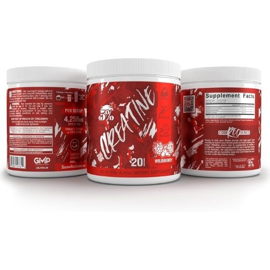 Creatine - Code Red, Wildberry, 126g, 5% Nutrition