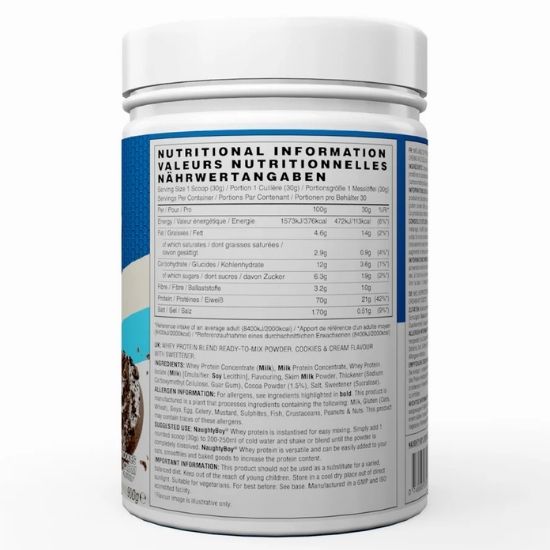 Advanced Whey, Cookies & Cream, 900g, Naughty Boy - Vitax.ro