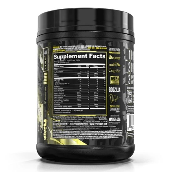 Godzilla Pre-Workout, Passion Pineapple, 846g, RYSE