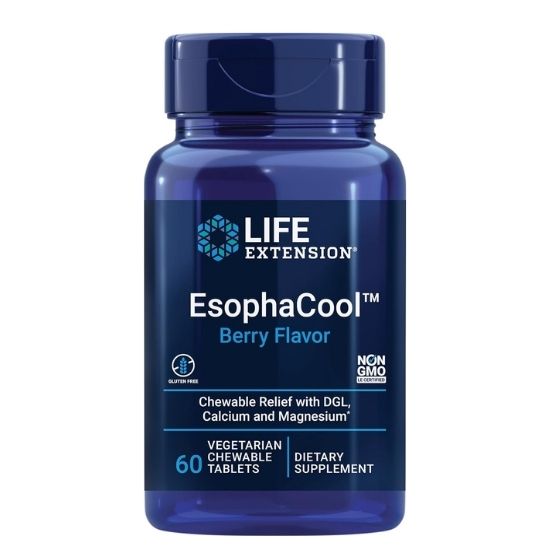 EsophaCool, Berry Flavor, 60 vegetarian chewable tabs, Life Extension - Vitax.ro