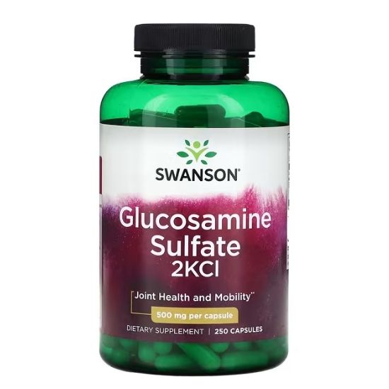 Glucosamine Sulfate 2KCl, 500mg, 250 caps, Swanson - Vitax.ro