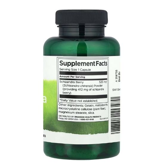 Full Spectrum Schizandra Berries, 525mg, 90 caps, Swanson - Vitax.ro