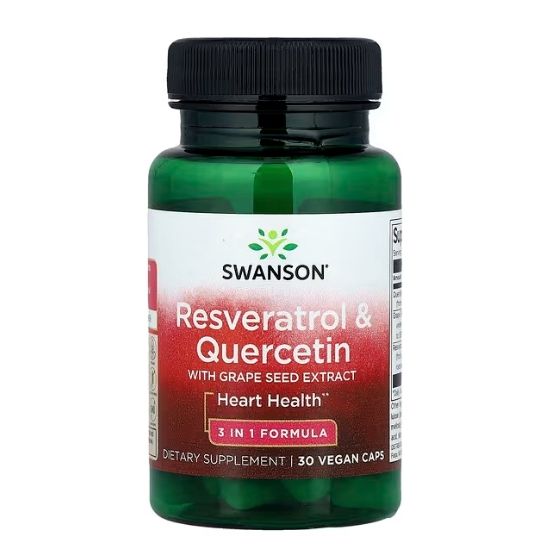 Resveratrol & Quercetin, 30 vcaps, Swanson - Vitax.ro