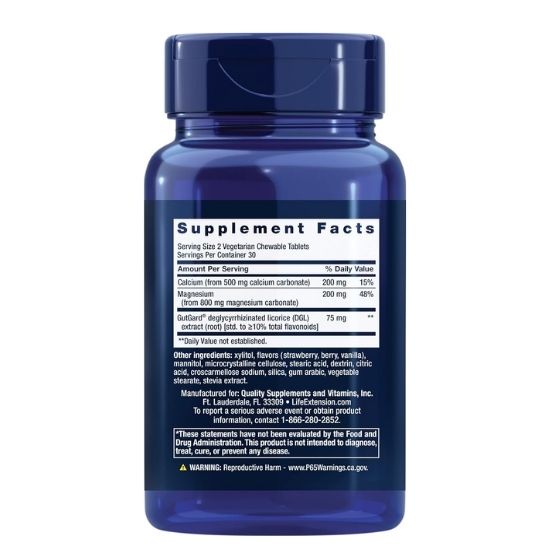 EsophaCool, Berry Flavor, 60 vegetarian chewable tabs, Life Extension - Vitax.ro