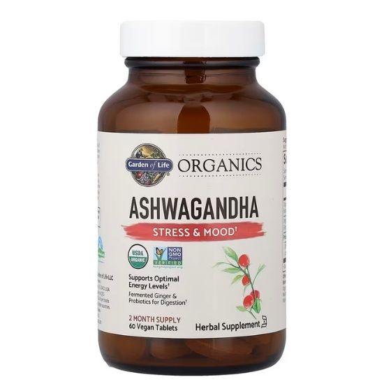Mykind Organics Ashwagandha, 60 vegan tabs, Garden of Life - Vitax.ro