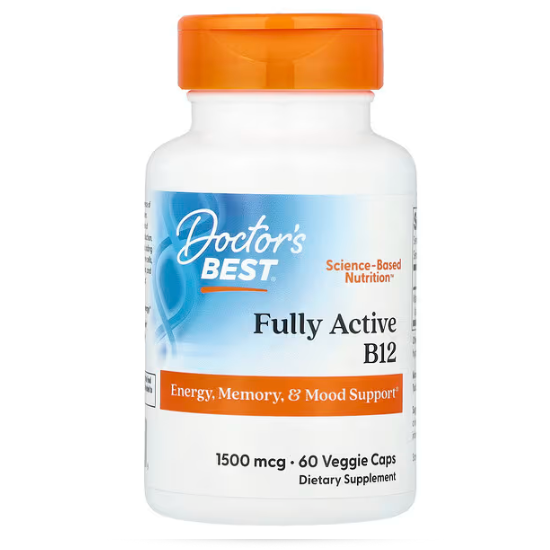 Fully Active B12, 1500mcg, 60 vcaps, Doctor's Best - Vitax.ro