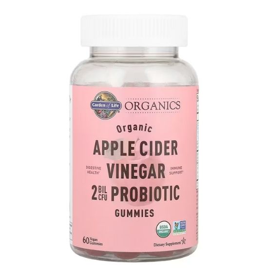 Mykind Organics Apple Cider Vinegar Probiotic, 60 vegan gummies, Garden of Life - Vitax.ro