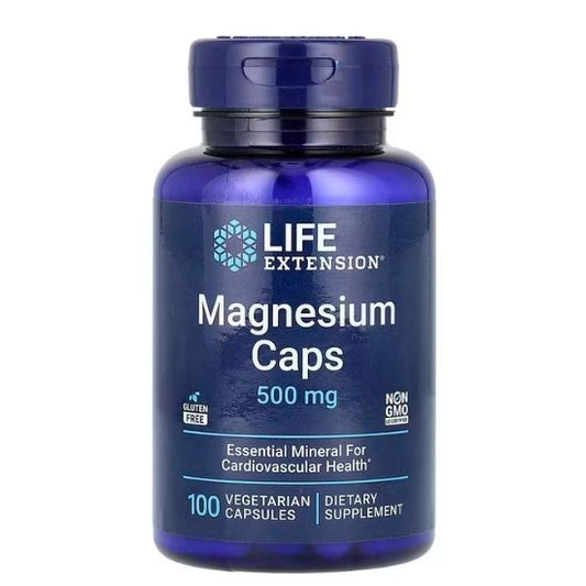 Magnesium Caps, 500mg, 100 vcaps, Life Extension - Vitax.ro