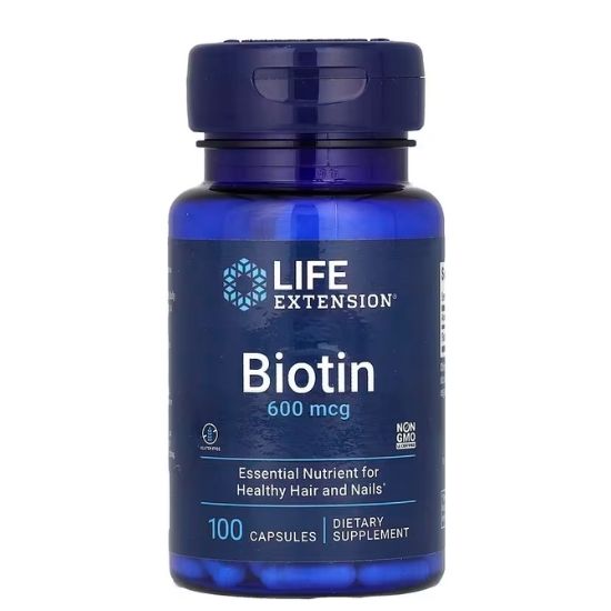 Biotin, 600mcg, 100 caps, Life Extension - Vitax.ro