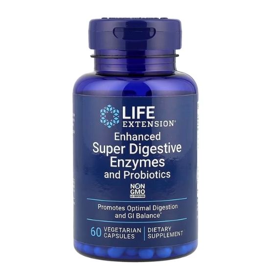 Enhanced Super Digestive Enzymes and Probiotics, 60 vcaps, Life Extension - Vitax.ro
