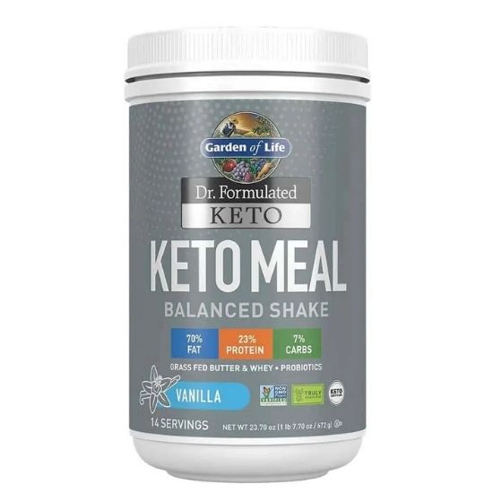 Dr. Formulated Keto Meal, Vanilla, 672g, Garden of Life - Vitax.ro