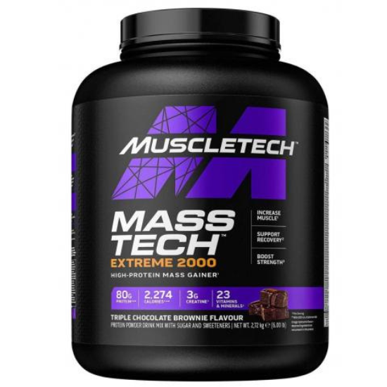 Mass-Tech Extreme 2000 Triple Chocolate Brownie, 2720g, MuscleTech - Vitax.ro