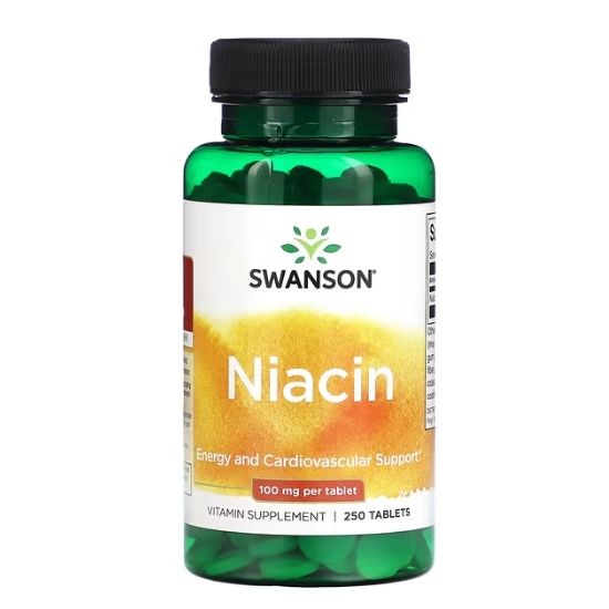 Niacin, 100mg, 250 tabs, Swanson - Vitax.ro